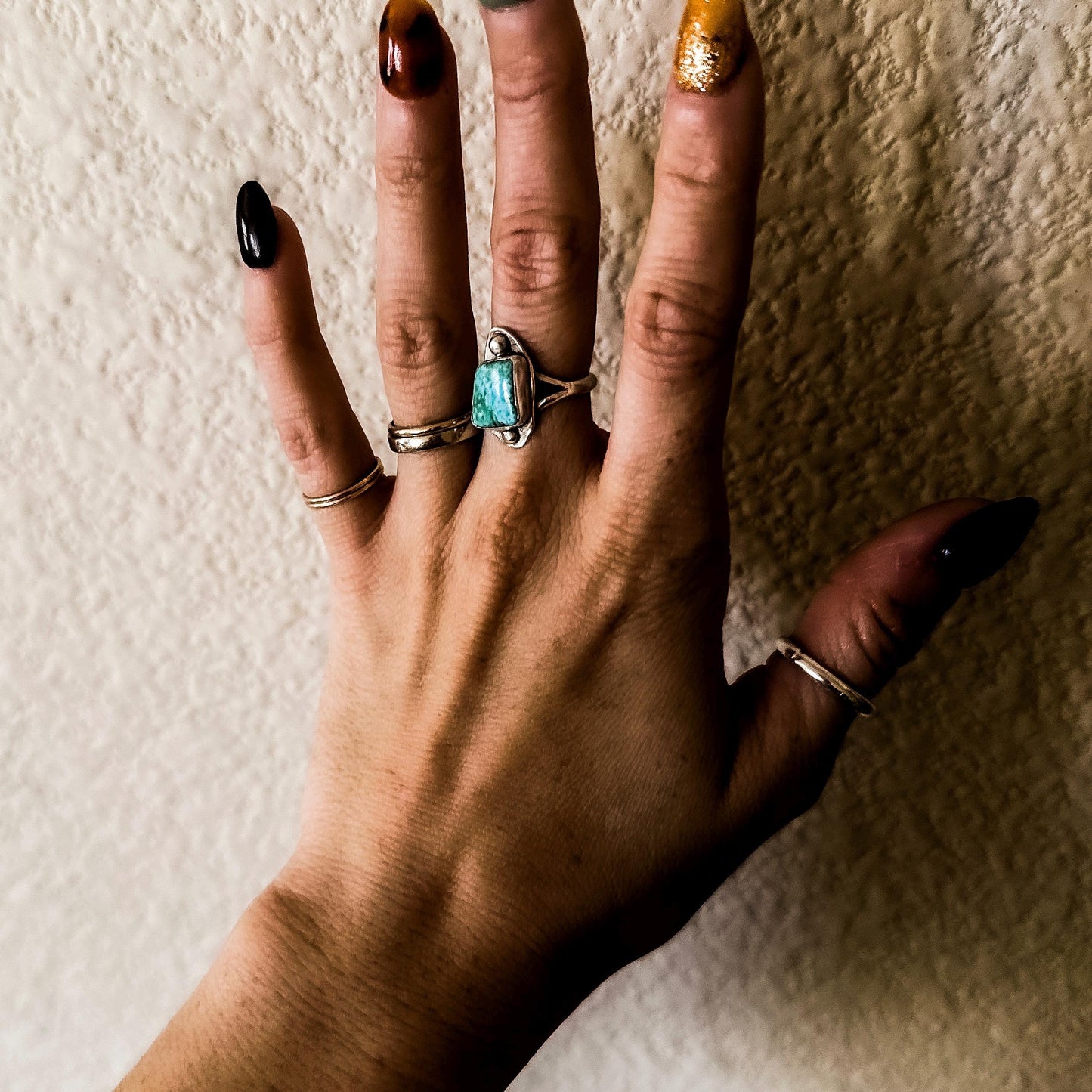 Sterling Silver Turquoise Statement Ring | Handcrafted Boho Jewelry | Unique Turquoise Ring | Gifts for Her | Size Options Available