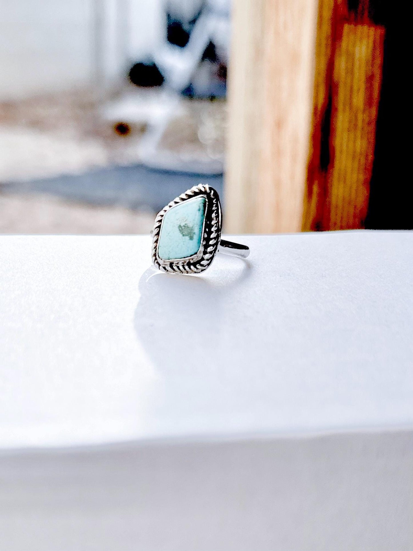 Handcrafted Sonoran Turquoise Statement Ring | Unique Artisan Jewelry | Custom Silver Ring