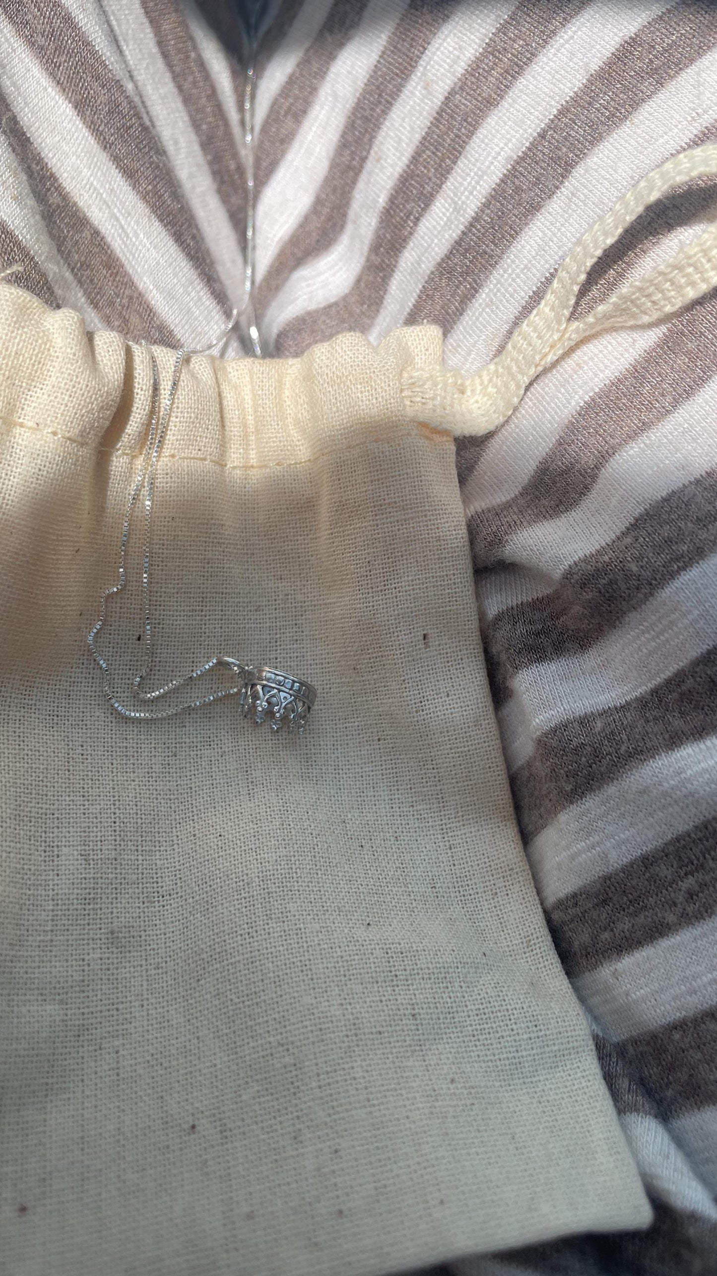 Daughter of the King Sterling Silver Crown Pendant l Handcrafted Christian Jewelry